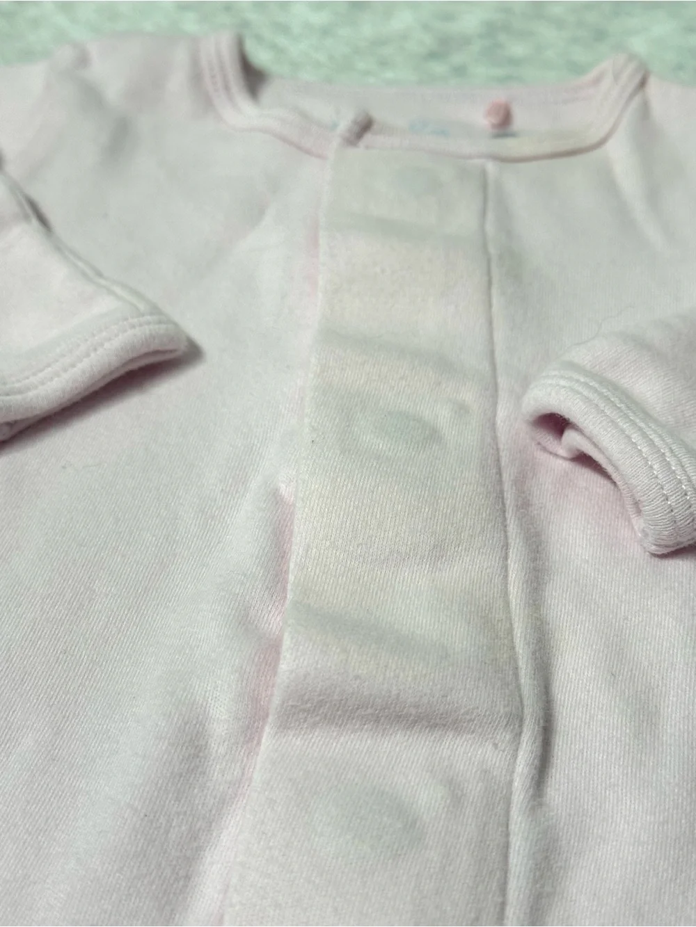 Simply Magnetic Me Baby Girl Pink Footless Sleeper 0-3M Organic Cotton Solid
